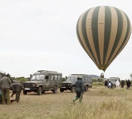 Optional hot air balloon experience.