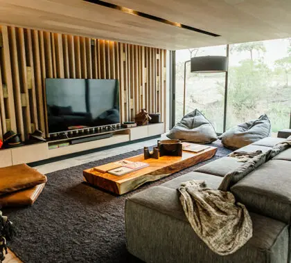 Salón de ocio de Mapogo House.
