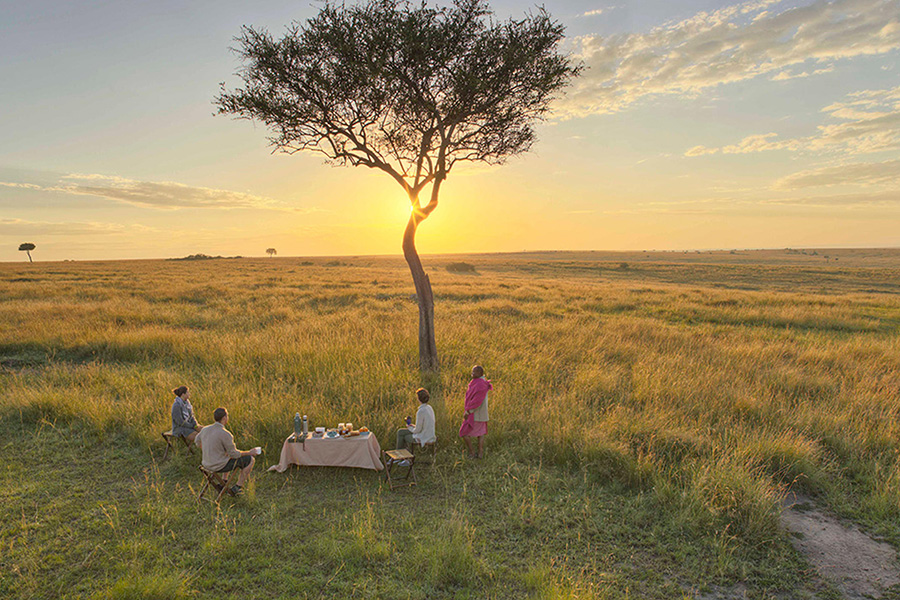 Enjoy a bush breakfast in the world-famous Masai Mara.