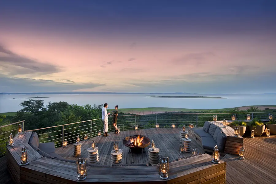 Sensational views of the Zambezi River Escarpment and Lake Kariba’s eternal blue waters. 