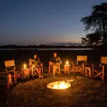 Spend lantern-lit evenings around the camps pit fire.