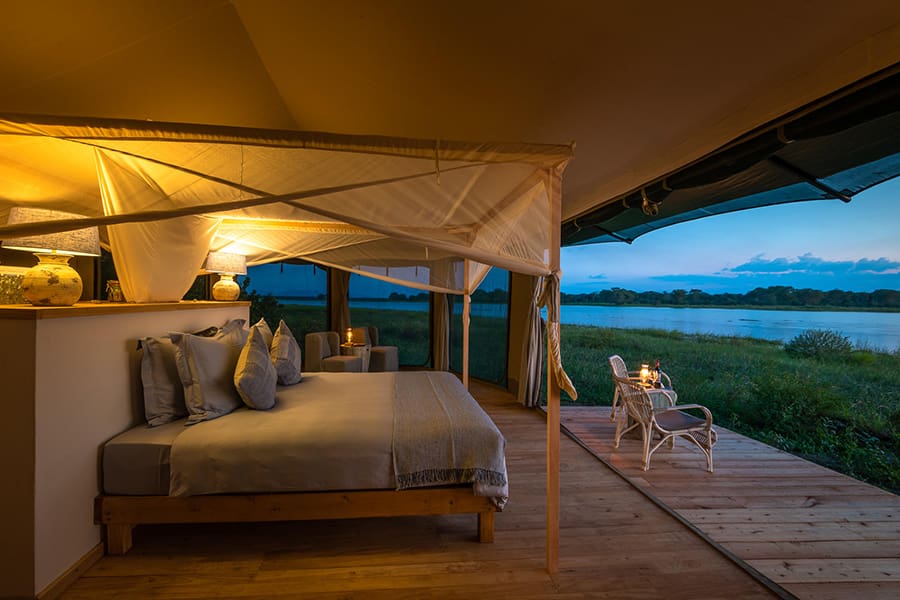 The front of your tent can be opened up for uninterrupted views.