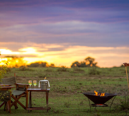 Bush dining at Tipilikwani Mara Camp.