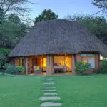 Exterior of the double cottage.