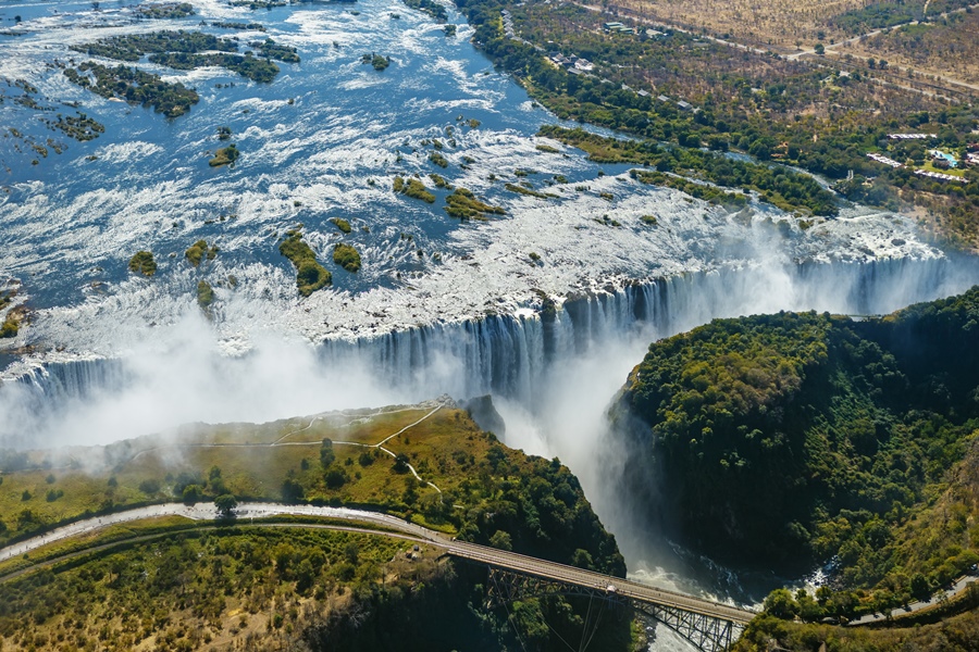 Aerial view of Victoria Falls | Go2Africa