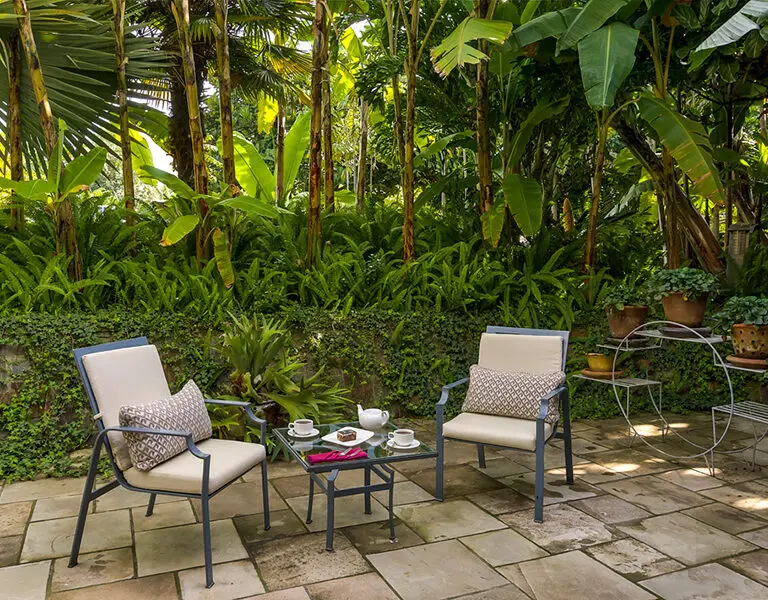 Relax in the outdoor lounge of your private patio. 