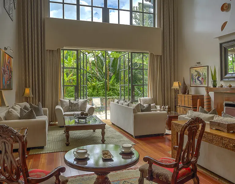 The elegant lounge at The Bishop's House.