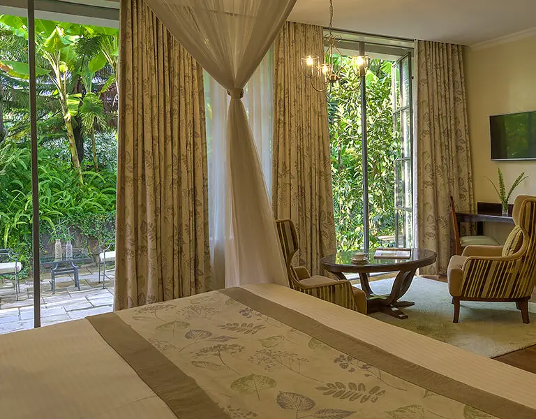 A comfortable deluxe room provides a private sanctuary at Bishop's House.