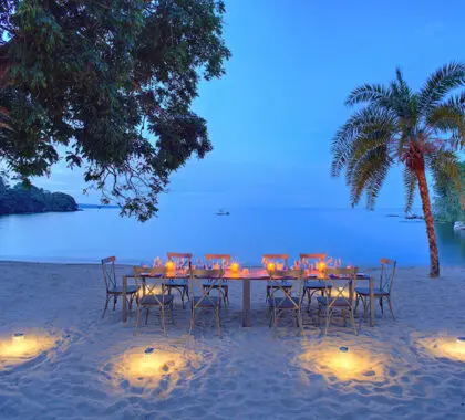 Rubondo Island Camp offers sensational beach dining.