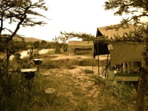 Olare Lamun Mobile Camp, is set on the banks of the Mara River.
