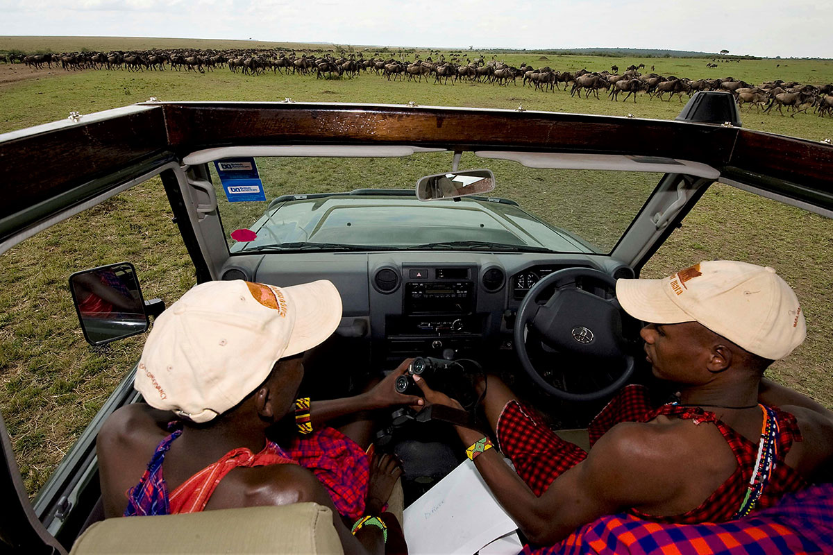 2 Maasai driver-guides in the Masai Mara, Kenya