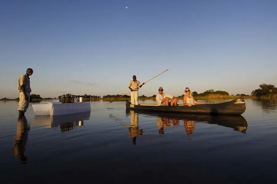 Mokoro water bar at Camp Okavango in Botswana | Go2Africa