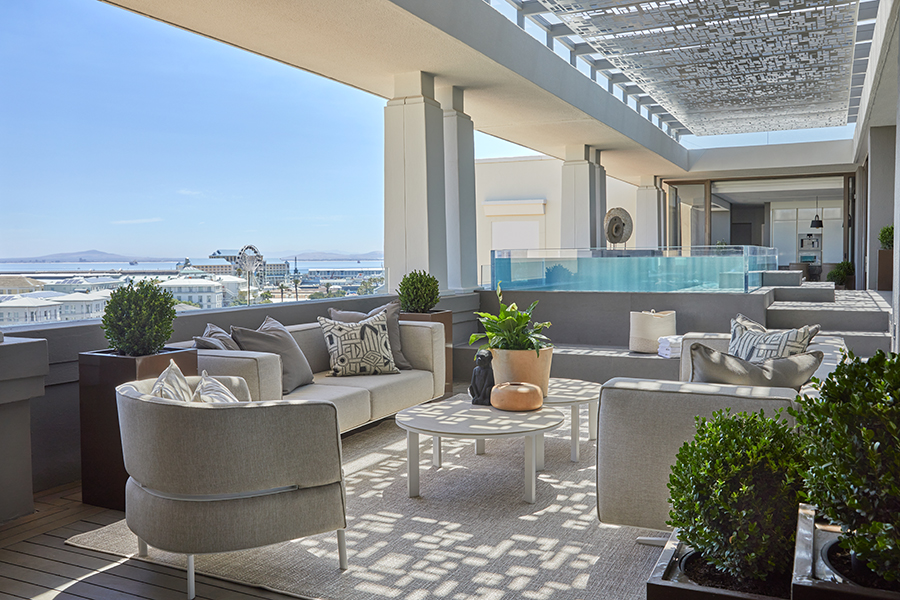Penthouse at the One and Only Hotel in Cape Town, South Africa.