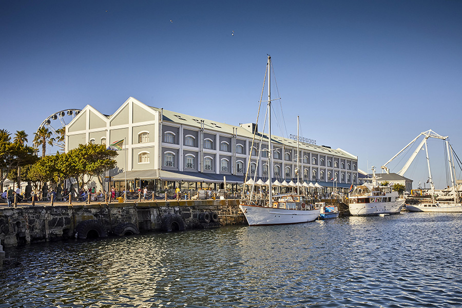 Exterior view of the Victoria and Alfred Hotel in Cape Town, South Africa.