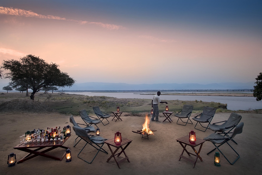 Campfire at Zambezi Expeditions Camp in Mana Pools, Zimbabwe | Go2Africa