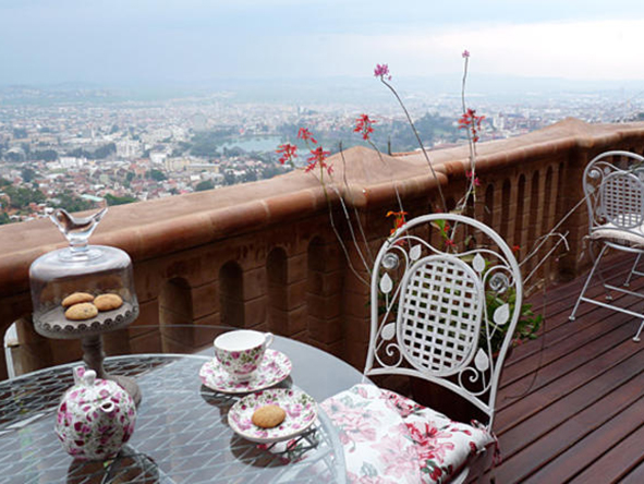 Lokanga Boutique Hotel has a wonderful terrace where you can relax with a drink and absorb the views over the city. 