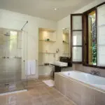 Rejuvenate your senses in your bathroom - complete with Italian bath and shower.