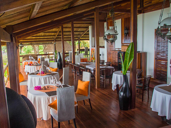 Enjoy a scrumptious lunch at Manga Soa Lodge, located on the island of Nosy Be in the Northern region of Madagascar. 