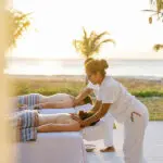 Massages on the deck.