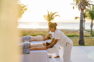 Massages on the deck.