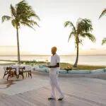 The restaurant & beach firepit.