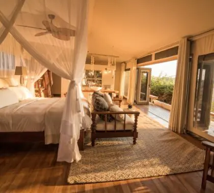 Su suite privada en la tienda de Chkwenya ofrece unas vistas excepcionales de su entorno.