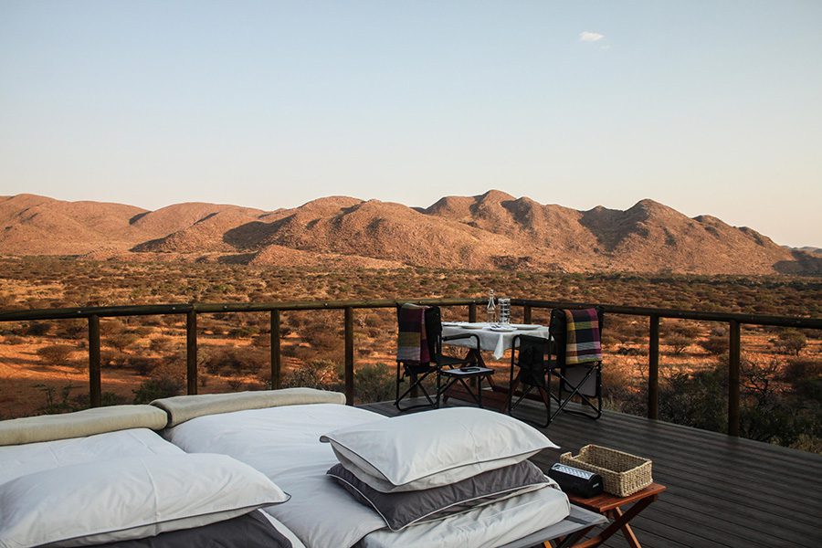 Malori start bed at Tswalu Kalahari Reserve, Kalahari Desert, South Africa.