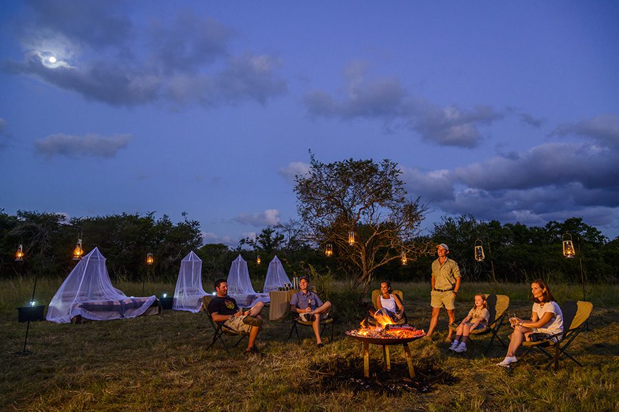 Phinda Vlei sleep out under the stars inPhinda Private Game Reserve, KwaZulu-Natal, South Africa.