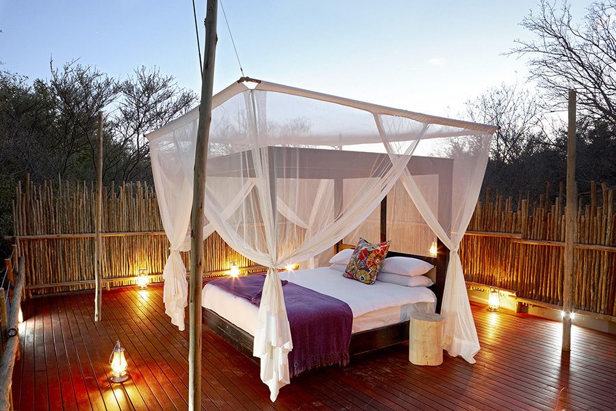 Jaci's Game Lodge star bed in Madikwe Game Reserve, North West Province, South Africa.