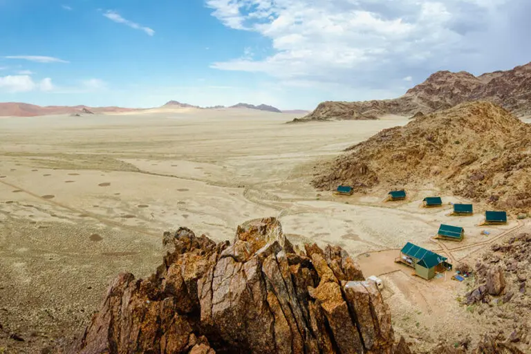 Kulala Adventurer Camp aerial view.