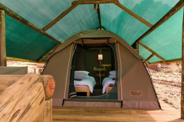 Kulala Adventurer Camp tent exterior.