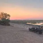 Safari nocturno en el Parque Nacional de Chobe. 