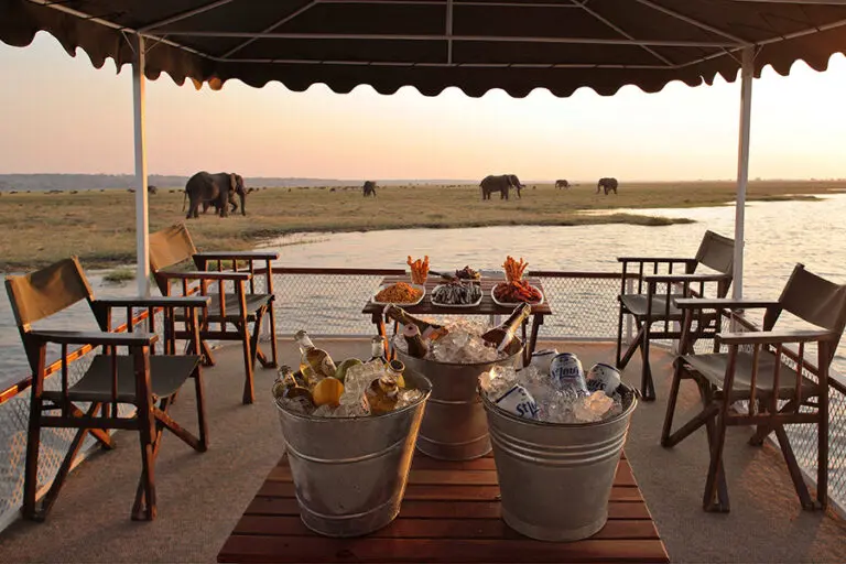 A sunset safari on the Chobe River. 