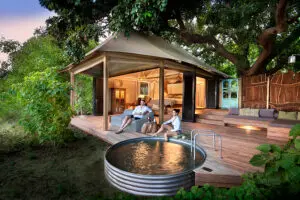 Private deck and pool.