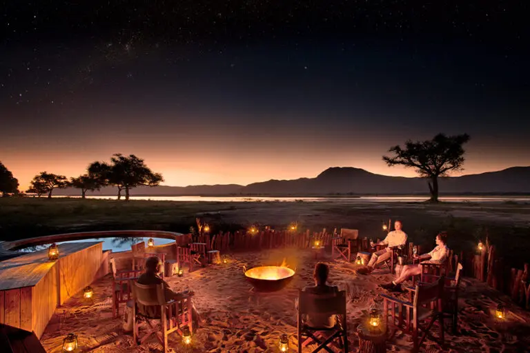 Sunset boma dining. 
