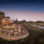 Observación de estrellas en el delta del Okavango. 