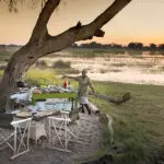 Las comidas suelen servirse al aire libre. 