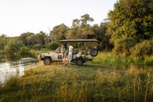 Private game viewing nearby Victoria Falls. 
