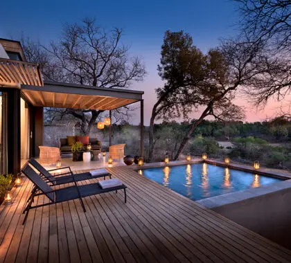 Hébergement luxueux dans la région de Kruger. 