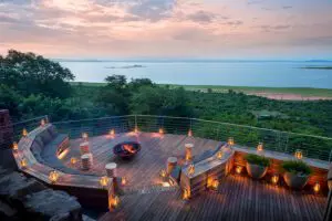 Sensational views of the Zambezi River Escarpment and Lake Kariba’s eternal blue waters. 