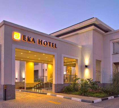 Entrance to Eka Hotel.