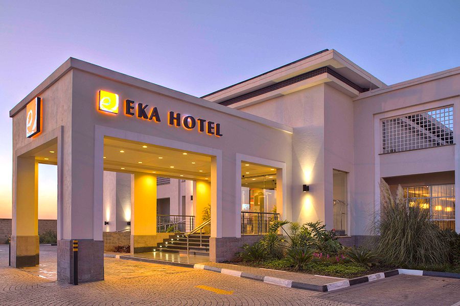 Entrance to Eka Hotel.