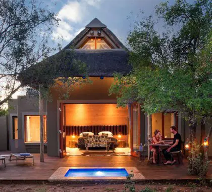 Exterior de una lujosa suite.