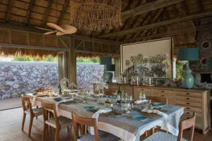 Indoor dining area.