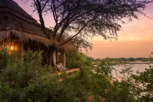 Views of the river and Zambezi National Park. 