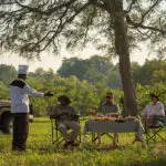 Refreshments stop during a game drive. 