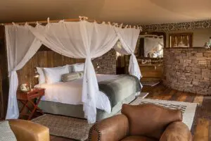 The lounge in your Mpala Jena Camp suite.