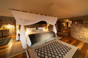 Interior of the guest tent.
