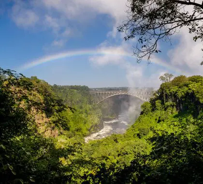 El puente de las cataratas Victoria.