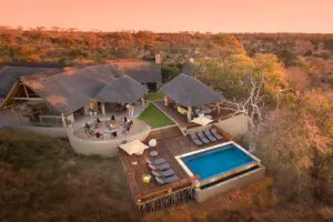 Vista aérea del Rockfig Safari Lodge.